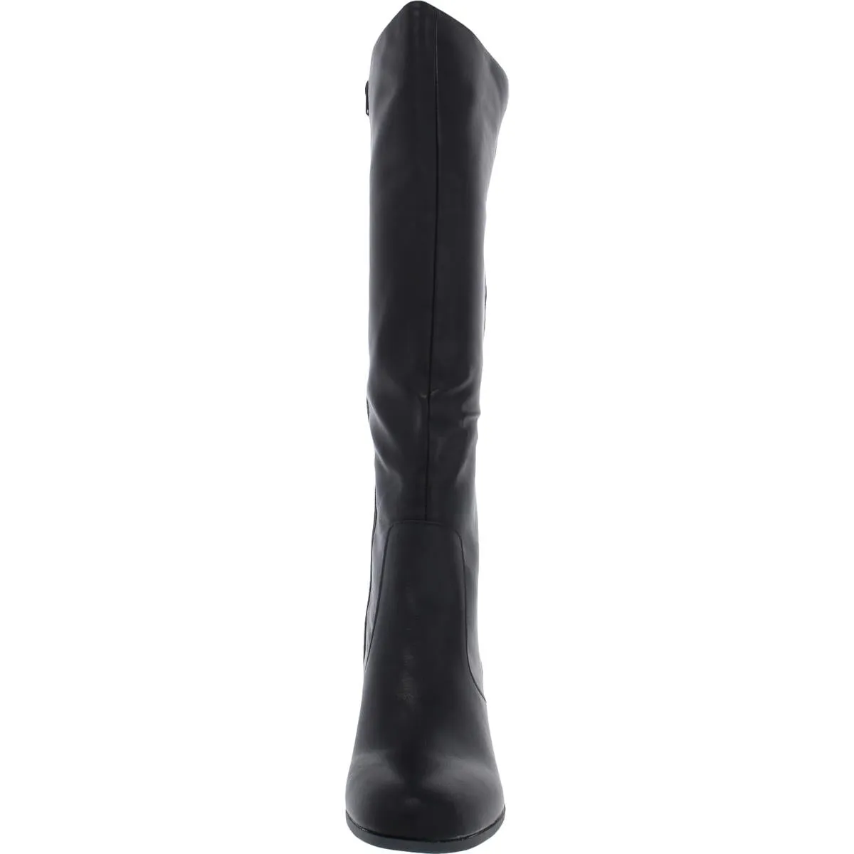 Addyy Womens Faux Leather Extra Wide Calf Knee-High Boots