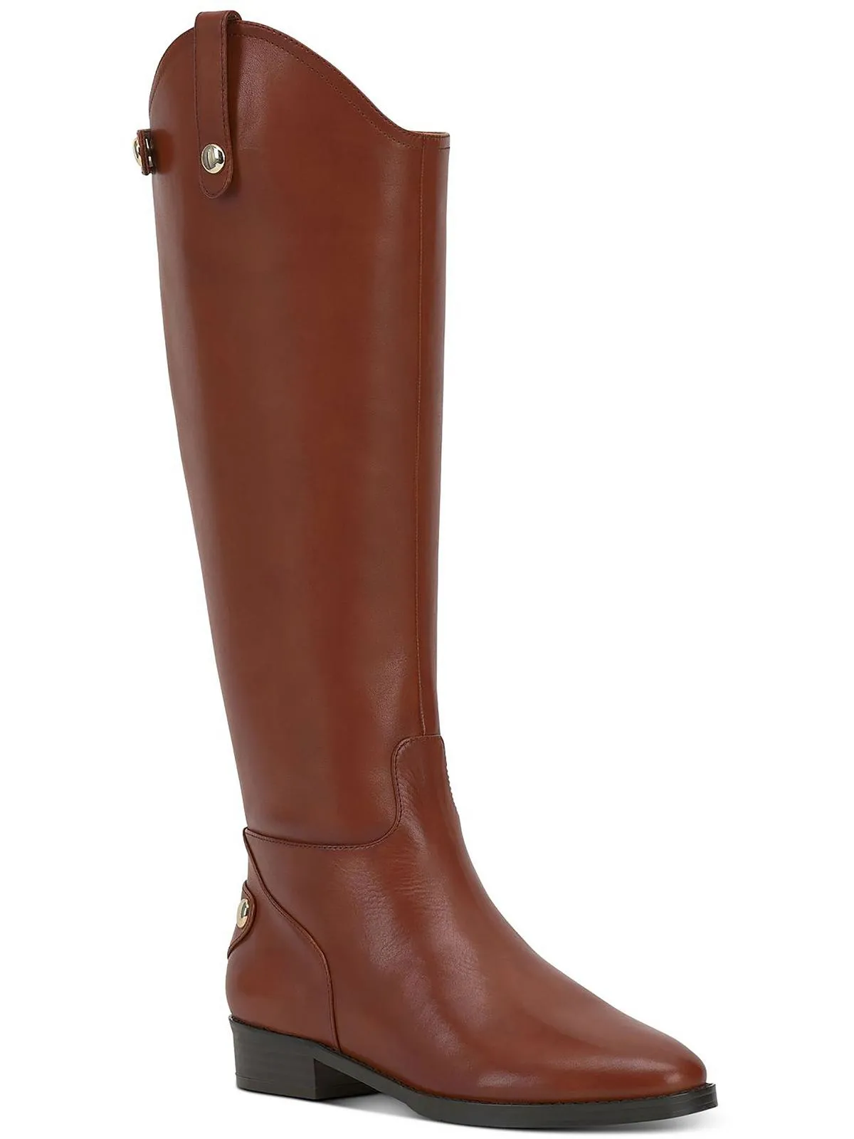 Aleah Womens Leather Side Zip Knee-High Boots