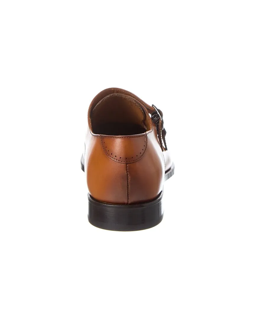 Antonio Maurizi Double Monk Cap Toe Leather Loafer