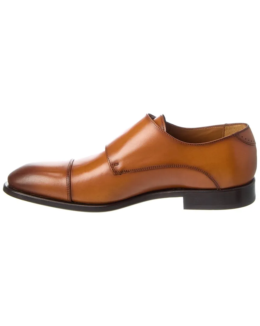 Antonio Maurizi Double Monk Cap Toe Leather Loafer