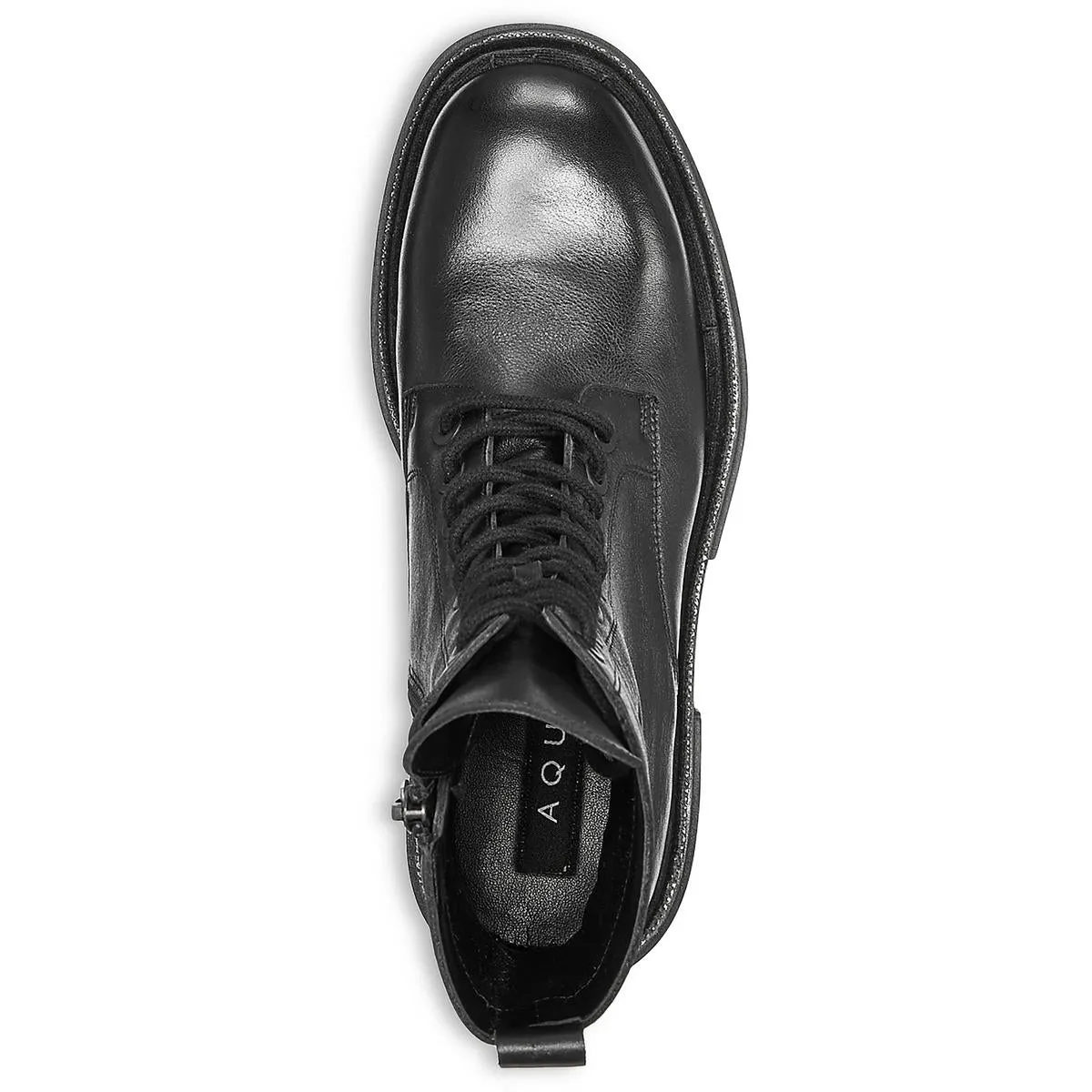 ARIA Womens Leather Embellished Combat & Lace-Up Boots