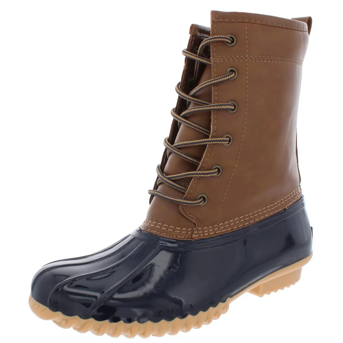Ariel Womens Faux Leather Ankle Rain Boots