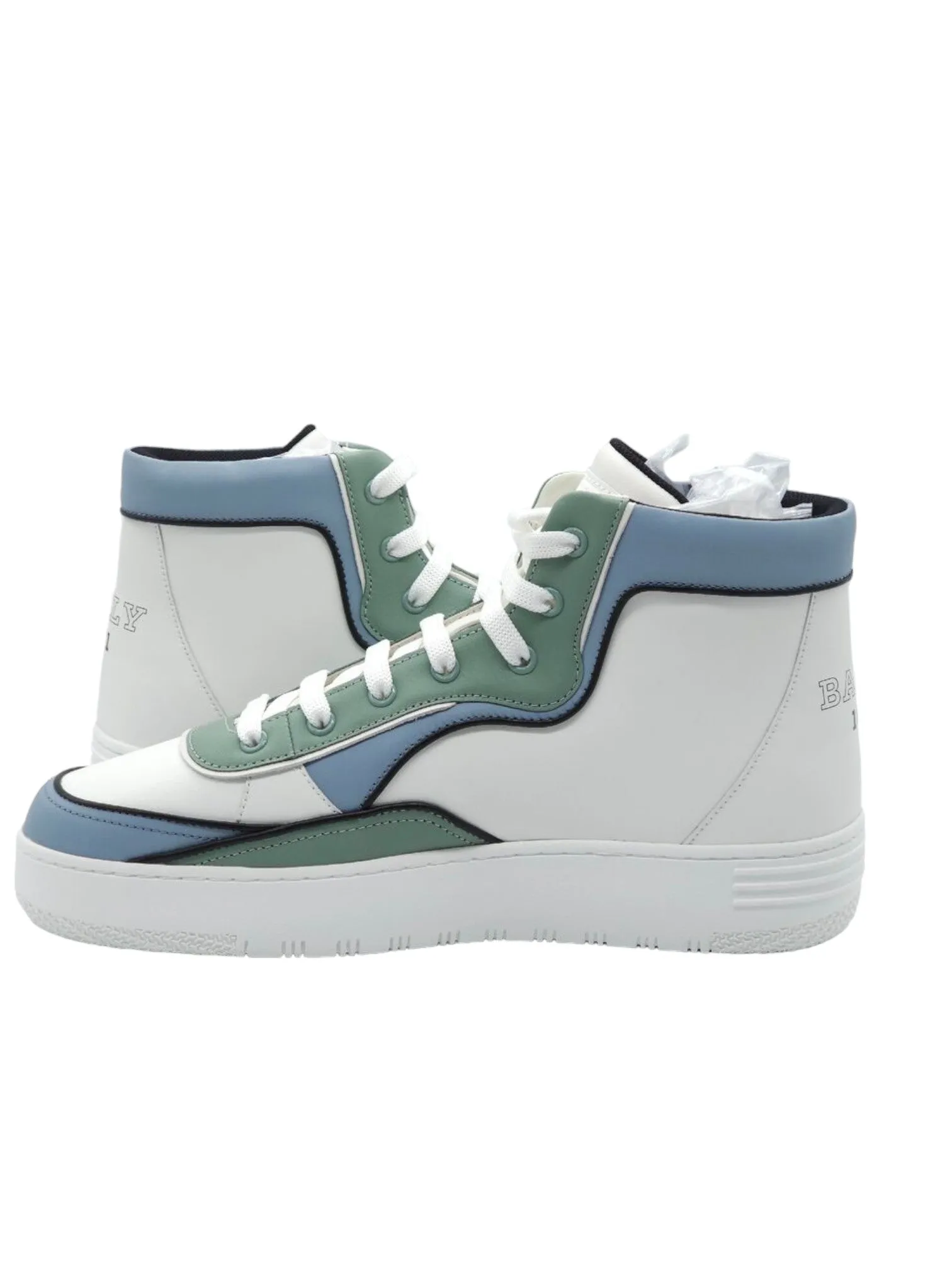 Bally Kenton 6302315 Men's White High Top Leather Sneakers