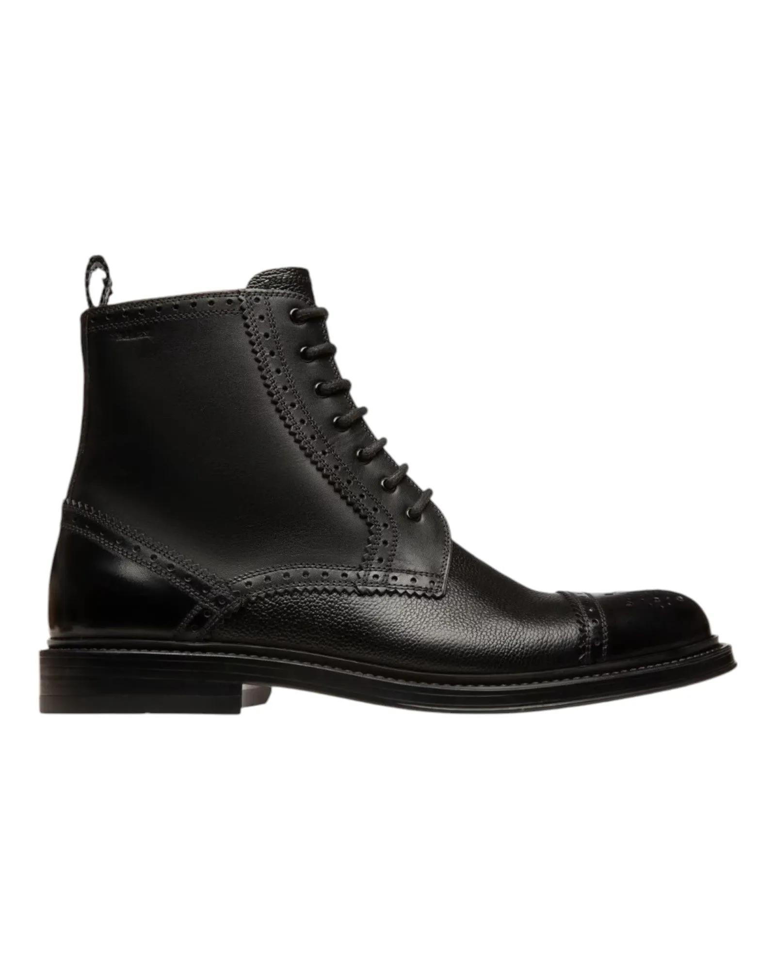 Bally Nicoldon 6301514 Men's Black Calf Plain Leather Boots