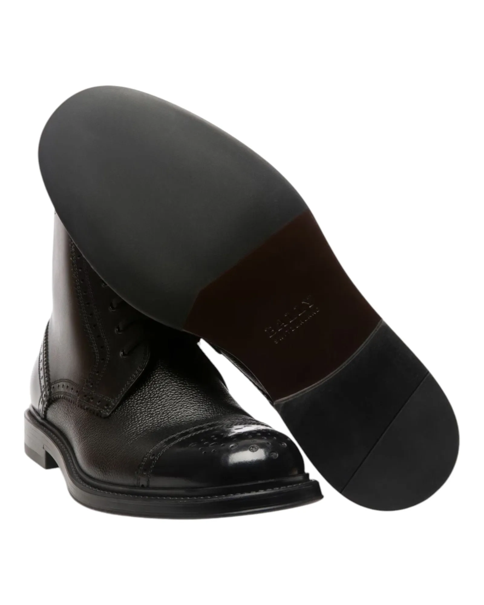 Bally Nicoldon 6301514 Men's Black Calf Plain Leather Boots