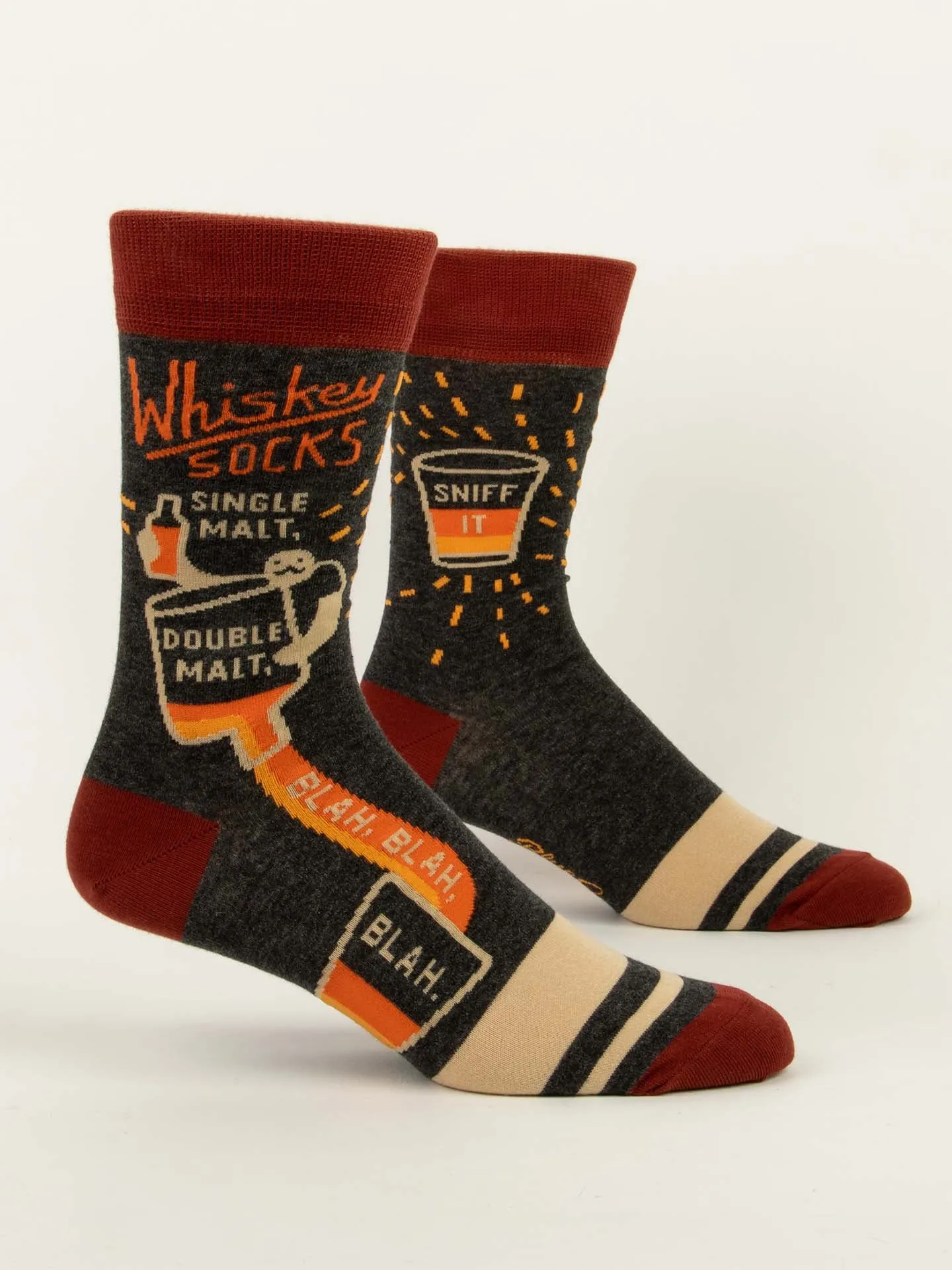 Blue Q Men's Crew Socks - Whiskey Socks