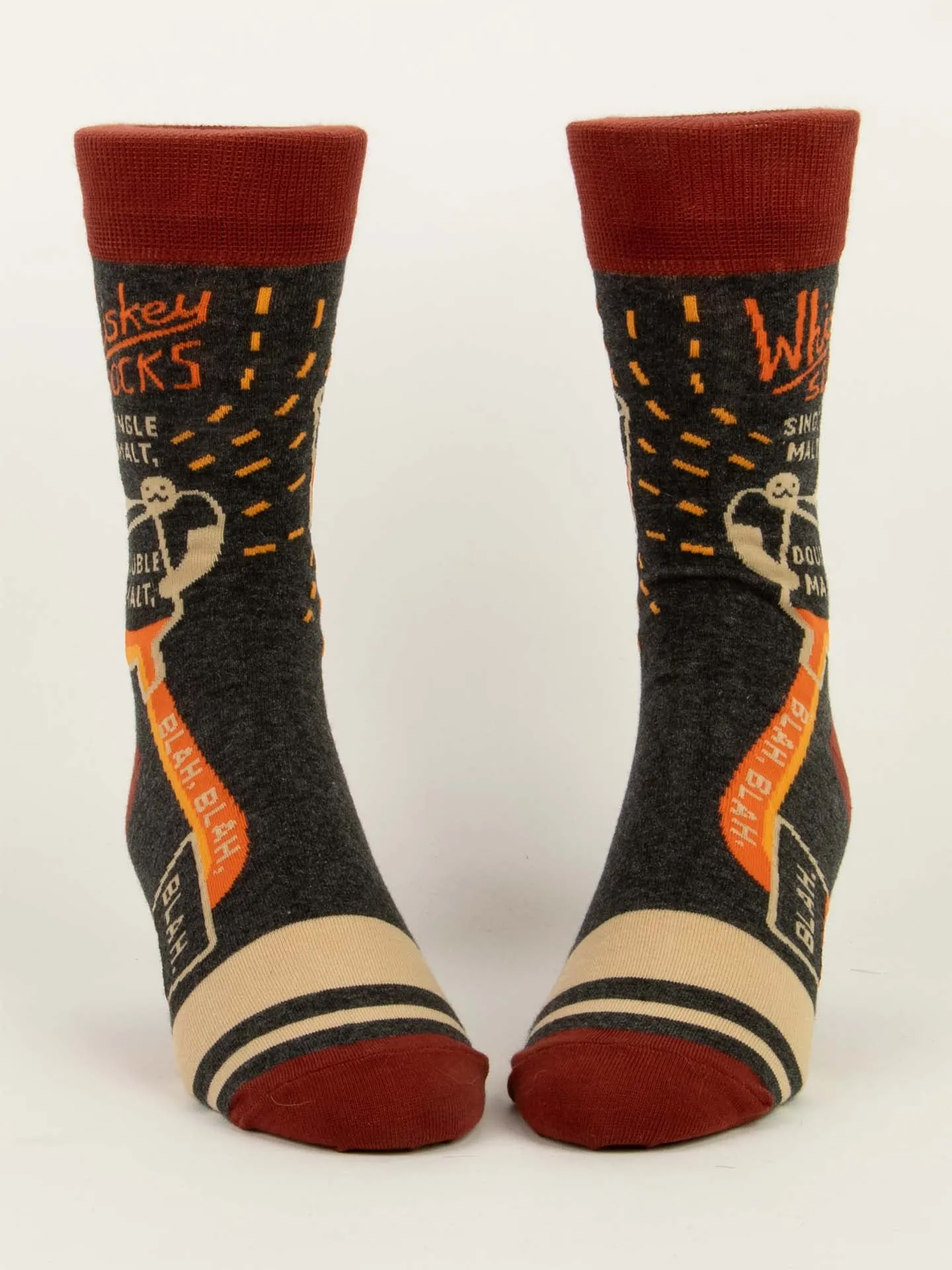 Blue Q Men's Crew Socks - Whiskey Socks
