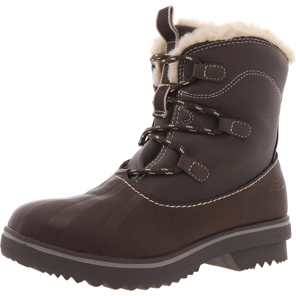Brisky Womens Faux Leather Cold Weather Winter & Snow Boots