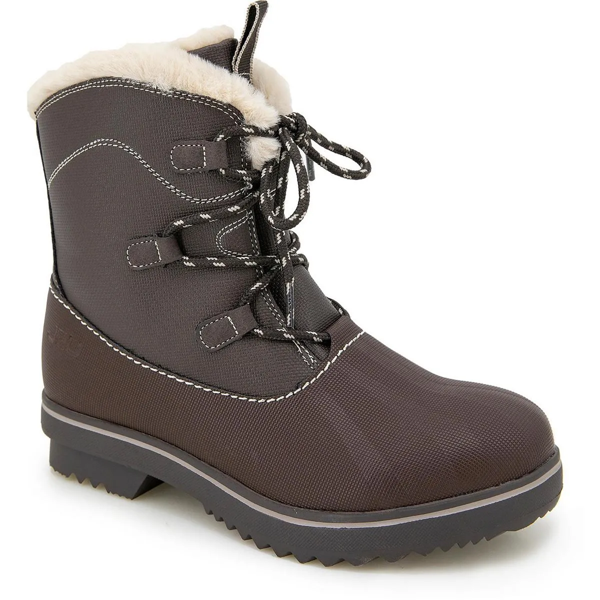 Brisky Womens Faux Leather Cold Weather Winter & Snow Boots