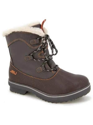 Brisky Womens Faux Leather Cold Weather Winter & Snow Boots