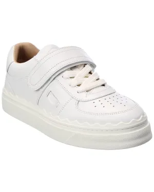 Chlo�� Lauren Scalloped Leather Sneaker