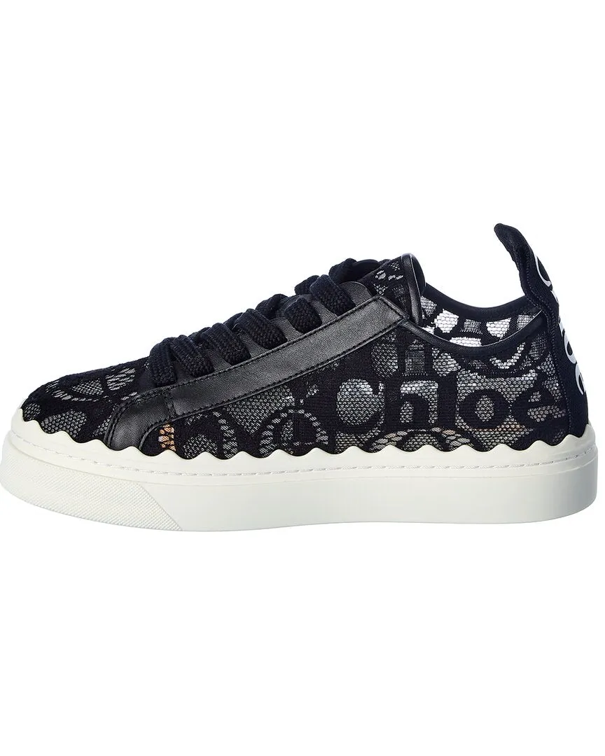 Chloe Lauren Lace & Leather Sneaker