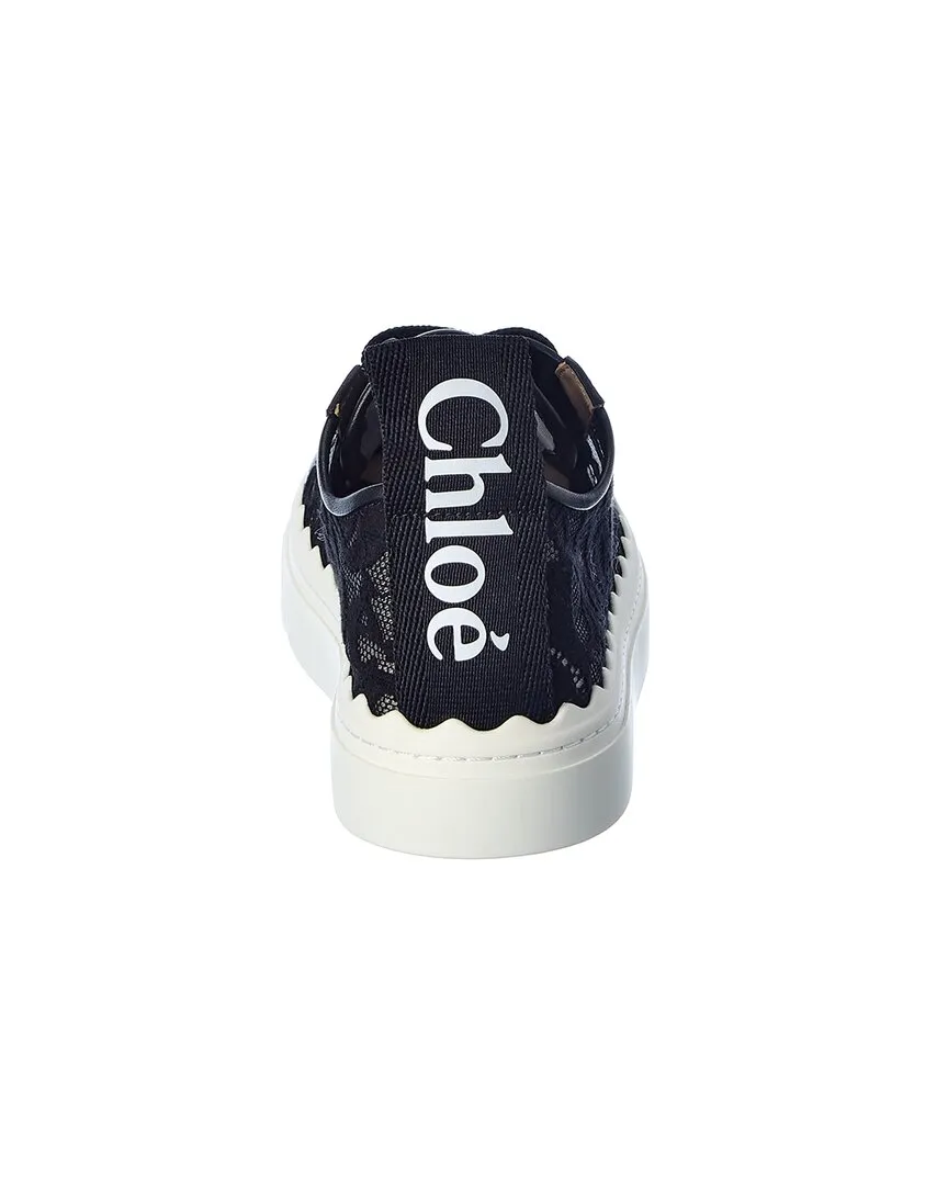 Chloe Lauren Lace & Leather Sneaker