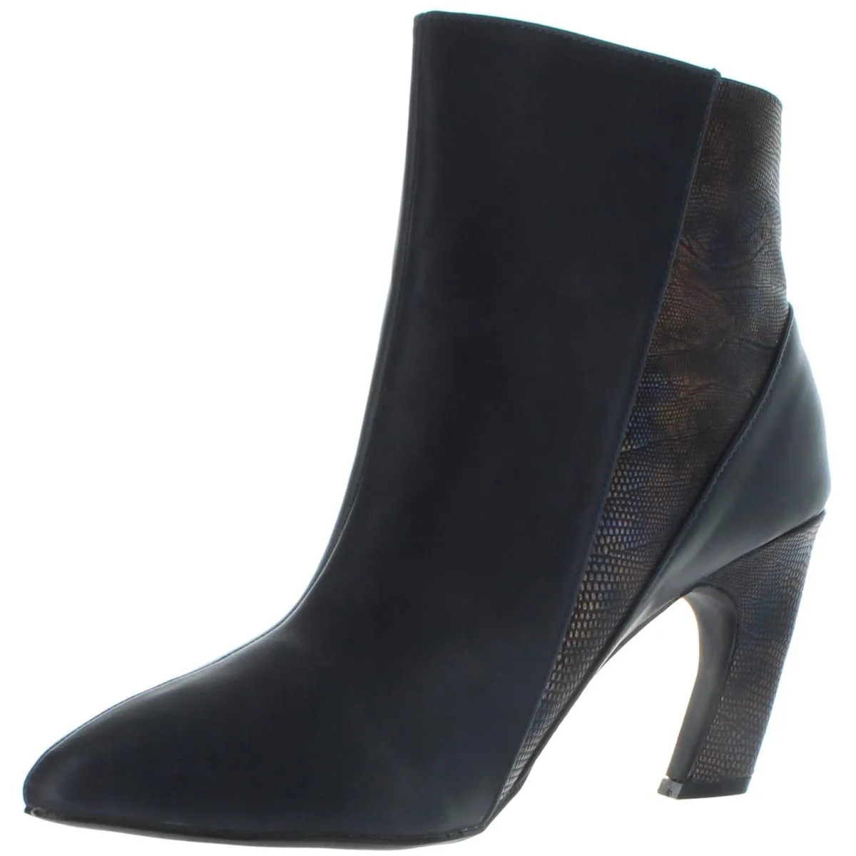 Cirque Womens Pointed Toe Zip-Up Ankle Boots