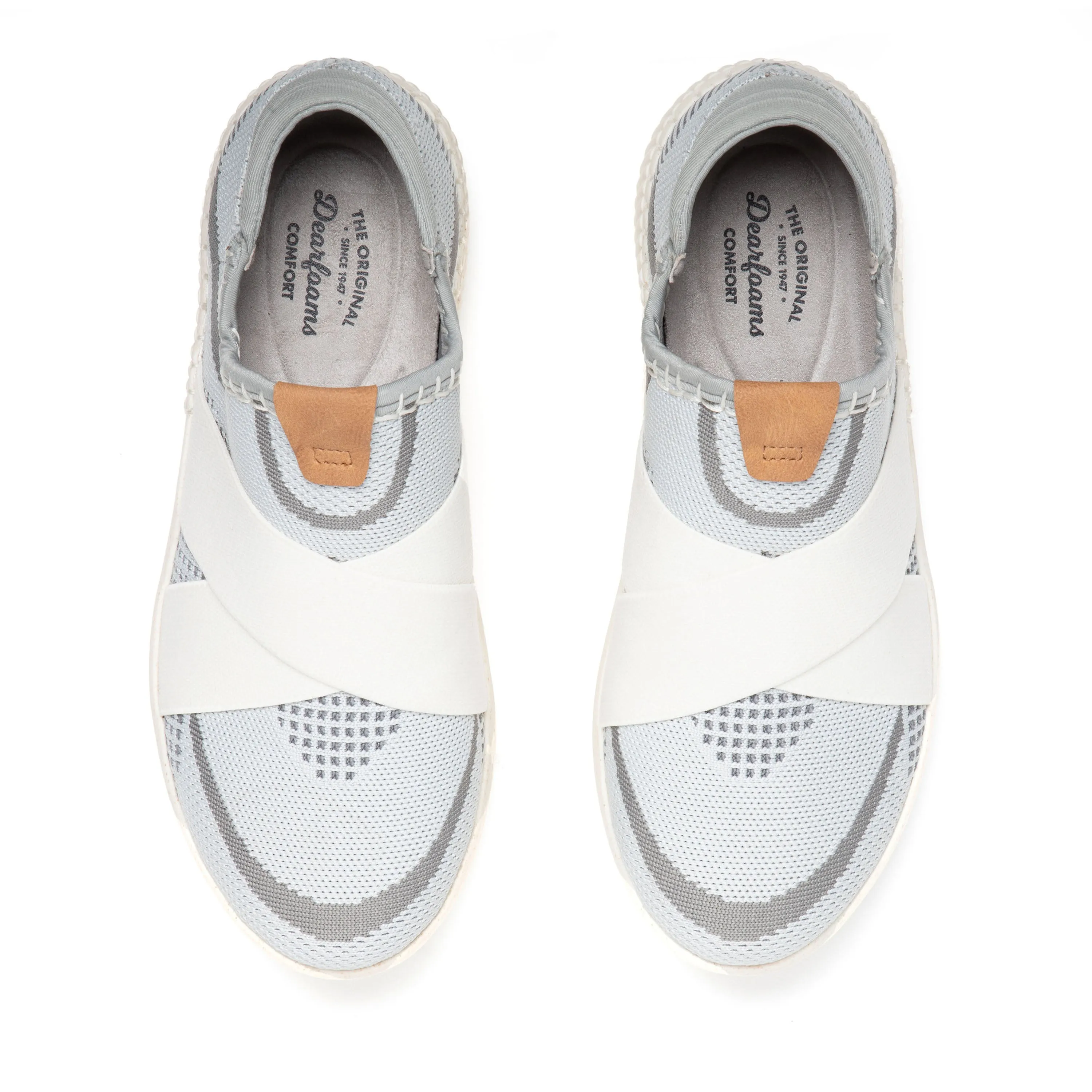 Dearfoams Women's Livie X Strap Knit Trainer Sneaker