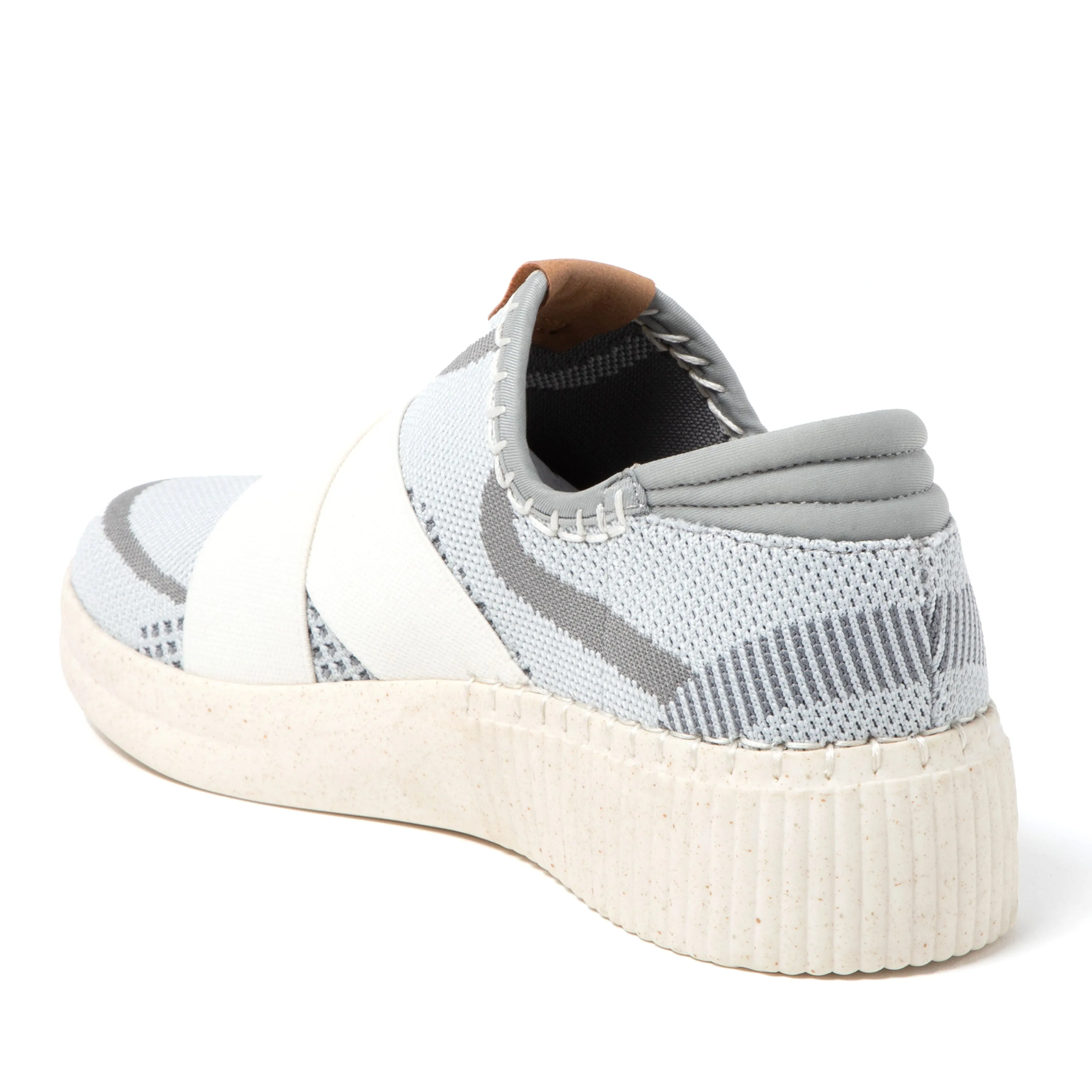 Dearfoams Women's Livie X Strap Knit Trainer Sneaker
