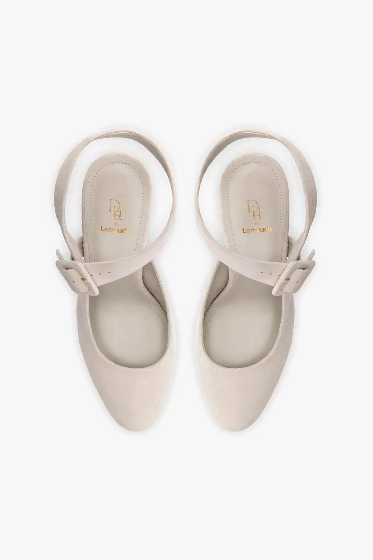 Deena By Larroudé Pump In Mushroom Grey Suede