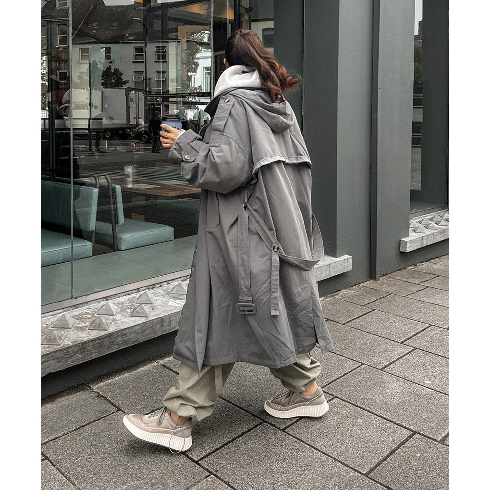 DOLEN NYLON SNEAKERS DK TAUPE NYLON