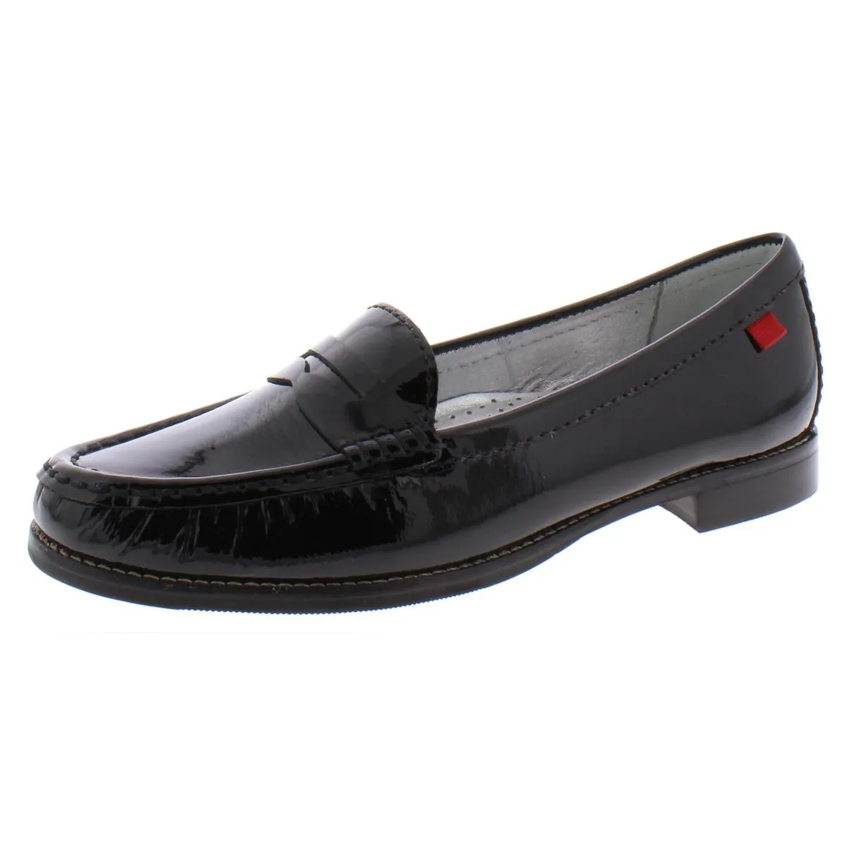 East Village Womens Patent Leather Slip On Penny Loafers