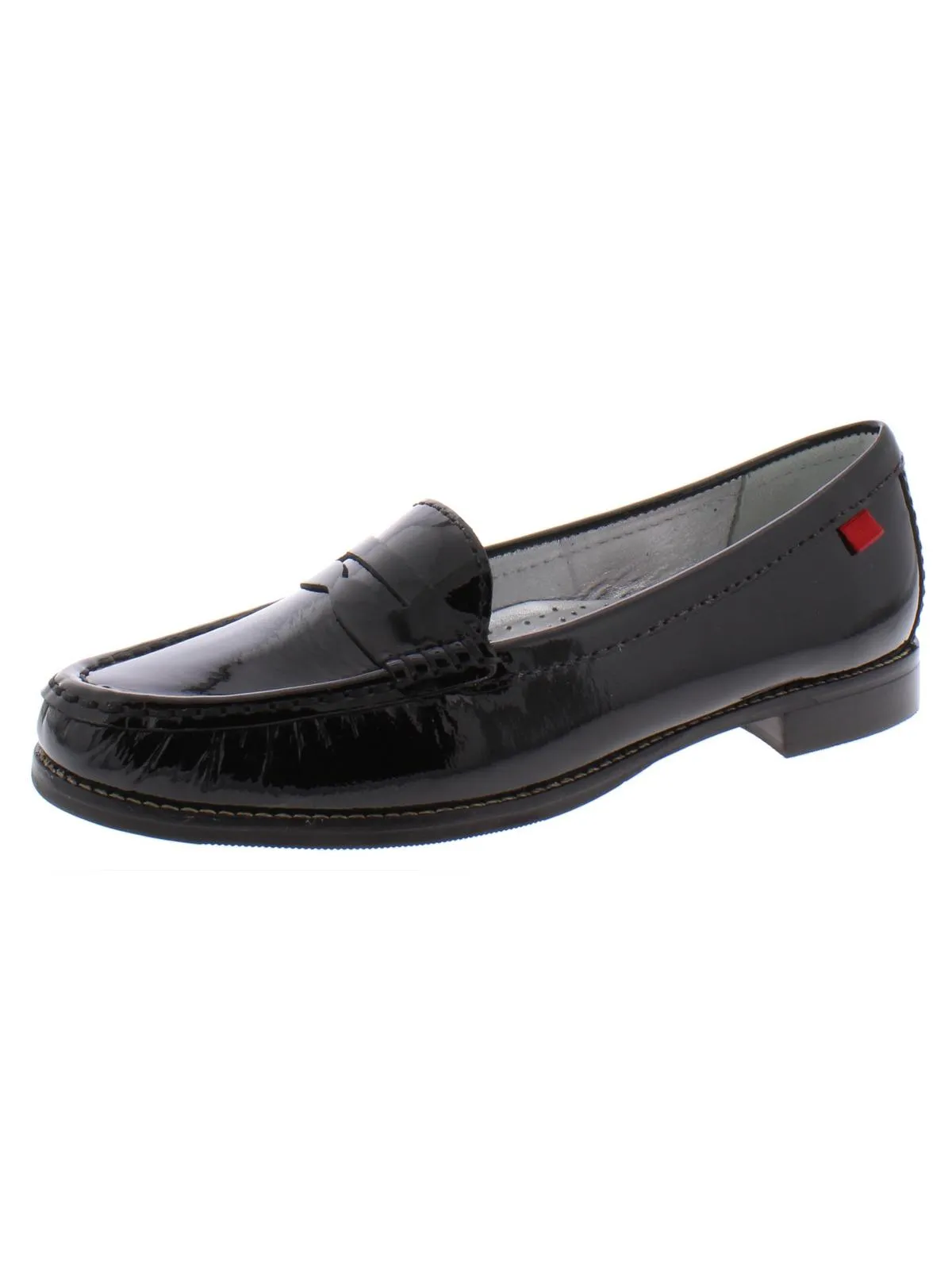 East Village Womens Patent Leather Slip On Penny Loafers