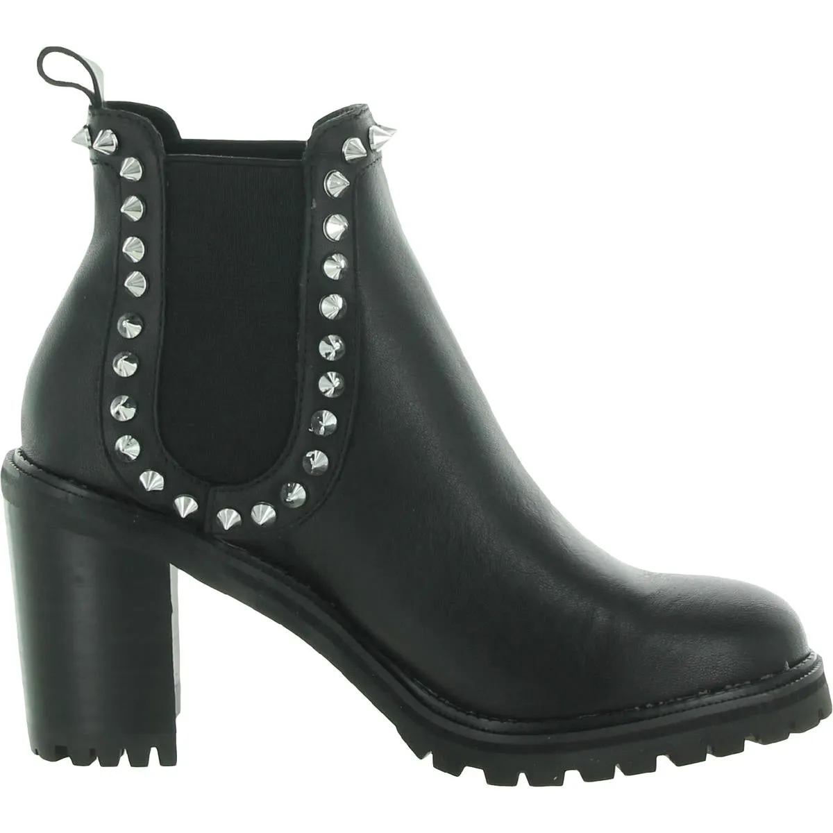 Genoa Womens Leather Studded Chelsea Boots