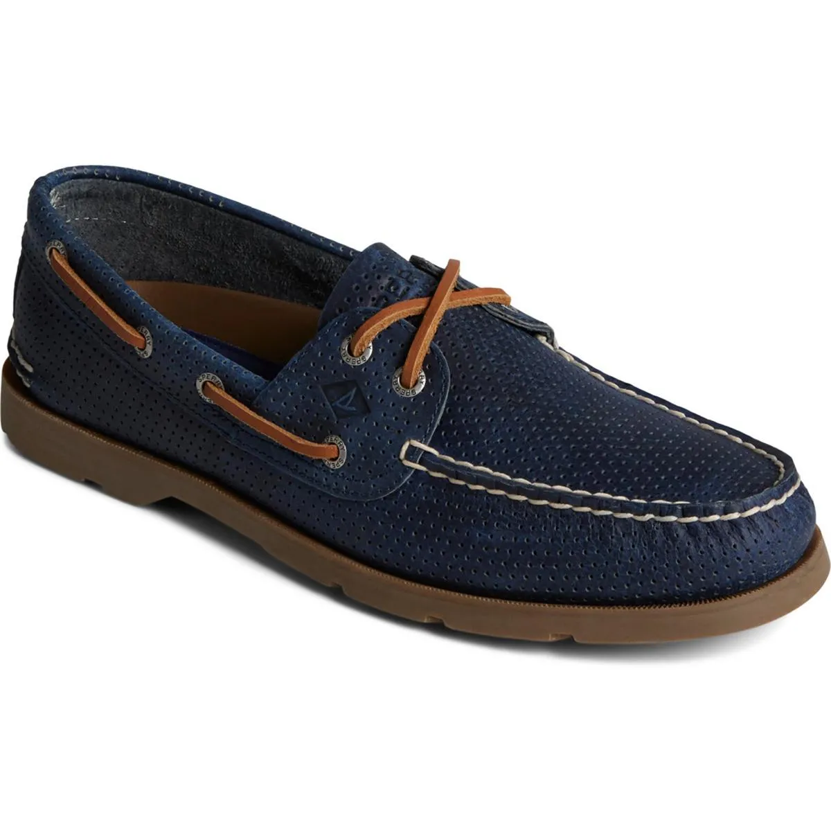 Leeward Mens Solid Man Made Boat Shoes