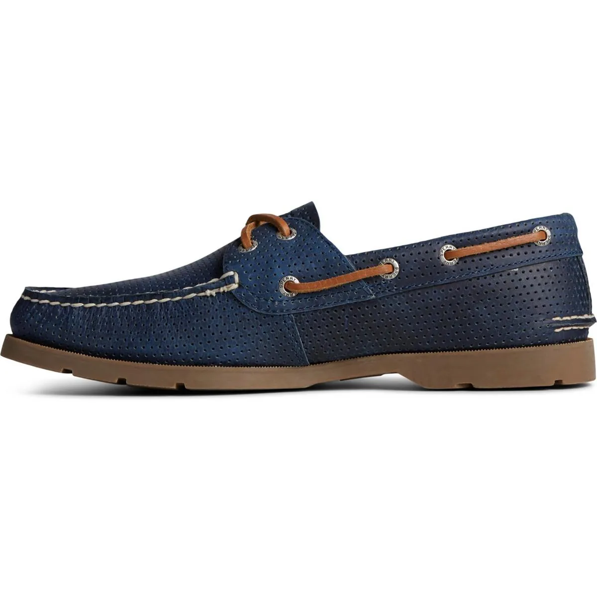 Leeward Mens Solid Man Made Boat Shoes