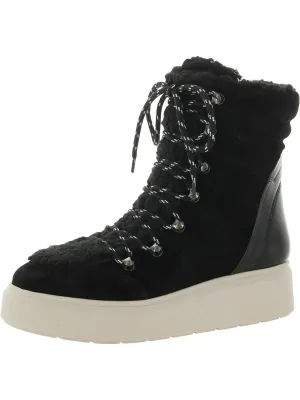 Leon Womens Suede Faux Fur Lined Ankle Boots