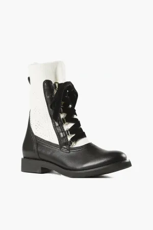 Lux Sock Camper Shoes In Black/white