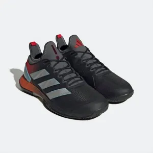 Men's Adizero Ubersonic 4 Heat In Grey/silver Mettalic/ Better Scarlet