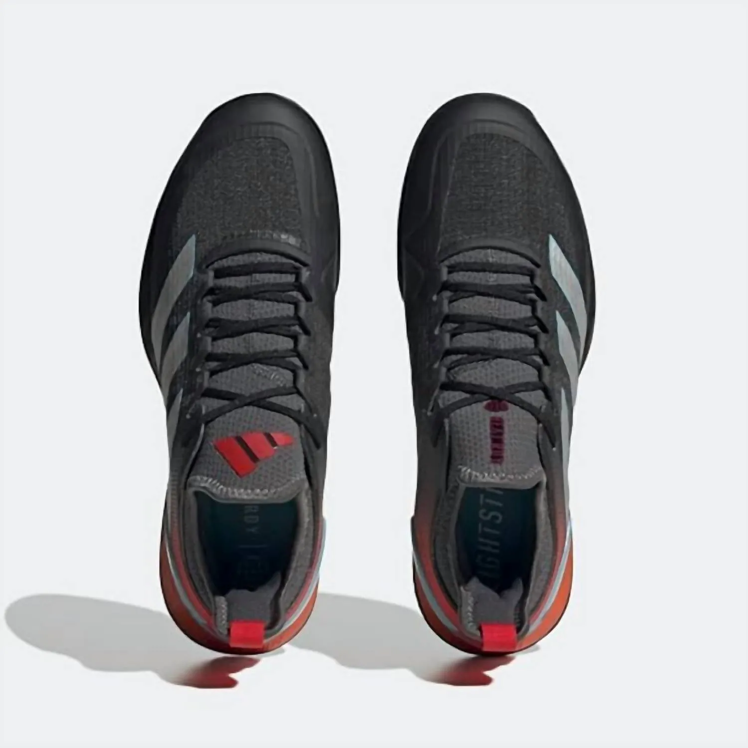 Men's Adizero Ubersonic 4 Heat In Grey/silver Mettalic/ Better Scarlet