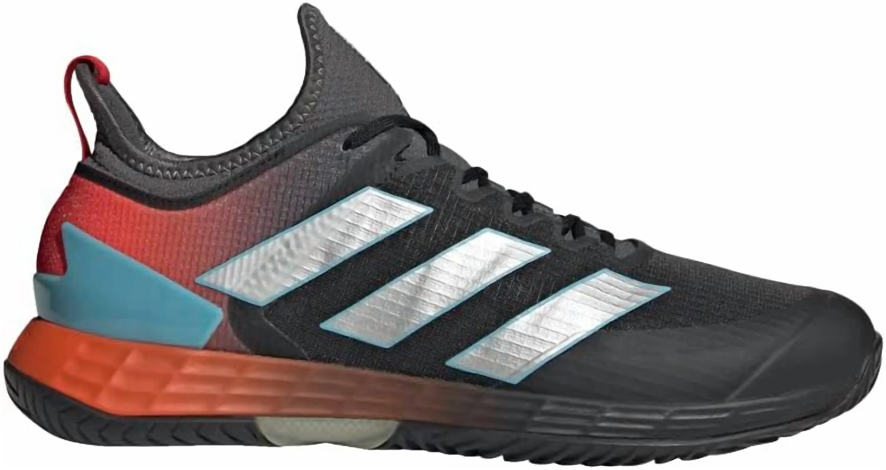 Men's Adizero Ubersonic 4 Heat In Grey/silver Mettalic/ Better Scarlet