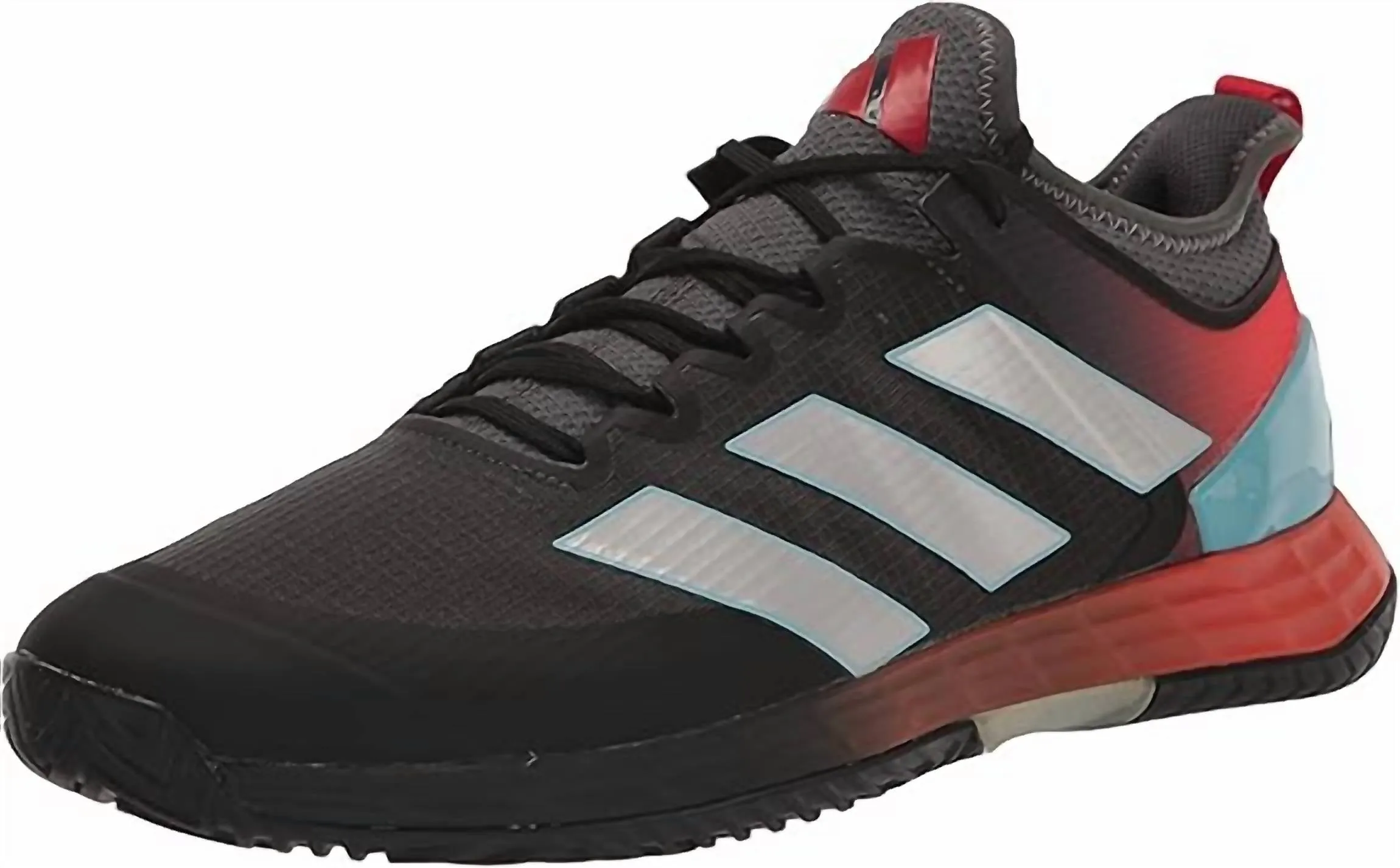 Men's Adizero Ubersonic 4 Heat In Grey/silver Mettalic/ Better Scarlet