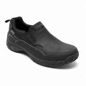 Men's Cloud Plus Waterproof Slip-On Shoes - Wide In Black