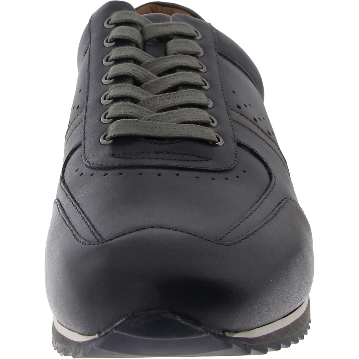 Mens Leather Lace-Up Casual And Fashion Sneakers