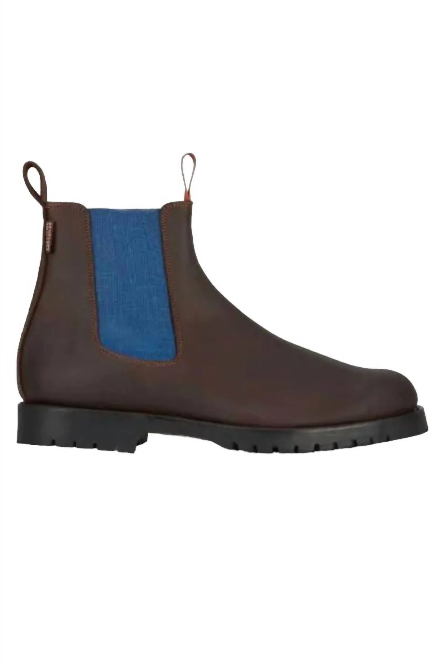 Men's Nelson Leather Boot In Brown/blue