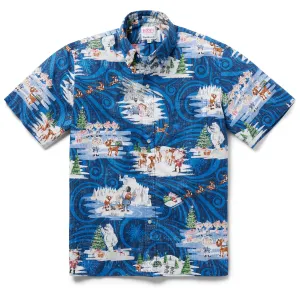 Reyn Spooner Rudolph the Red-Nosed Reindeer Christmas Button Front Camp Shirt