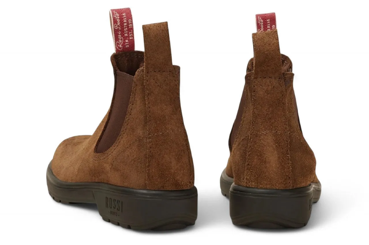 Rossi 303 Endura Rustic Brown Suede Leather Chelsea Boots