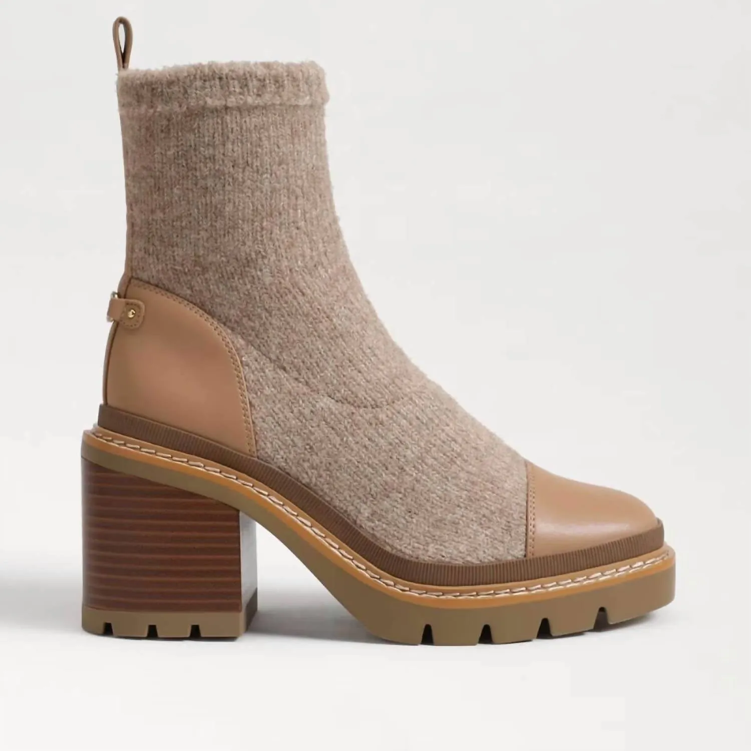 Rozanna Knit Bootie In Luxe Tan