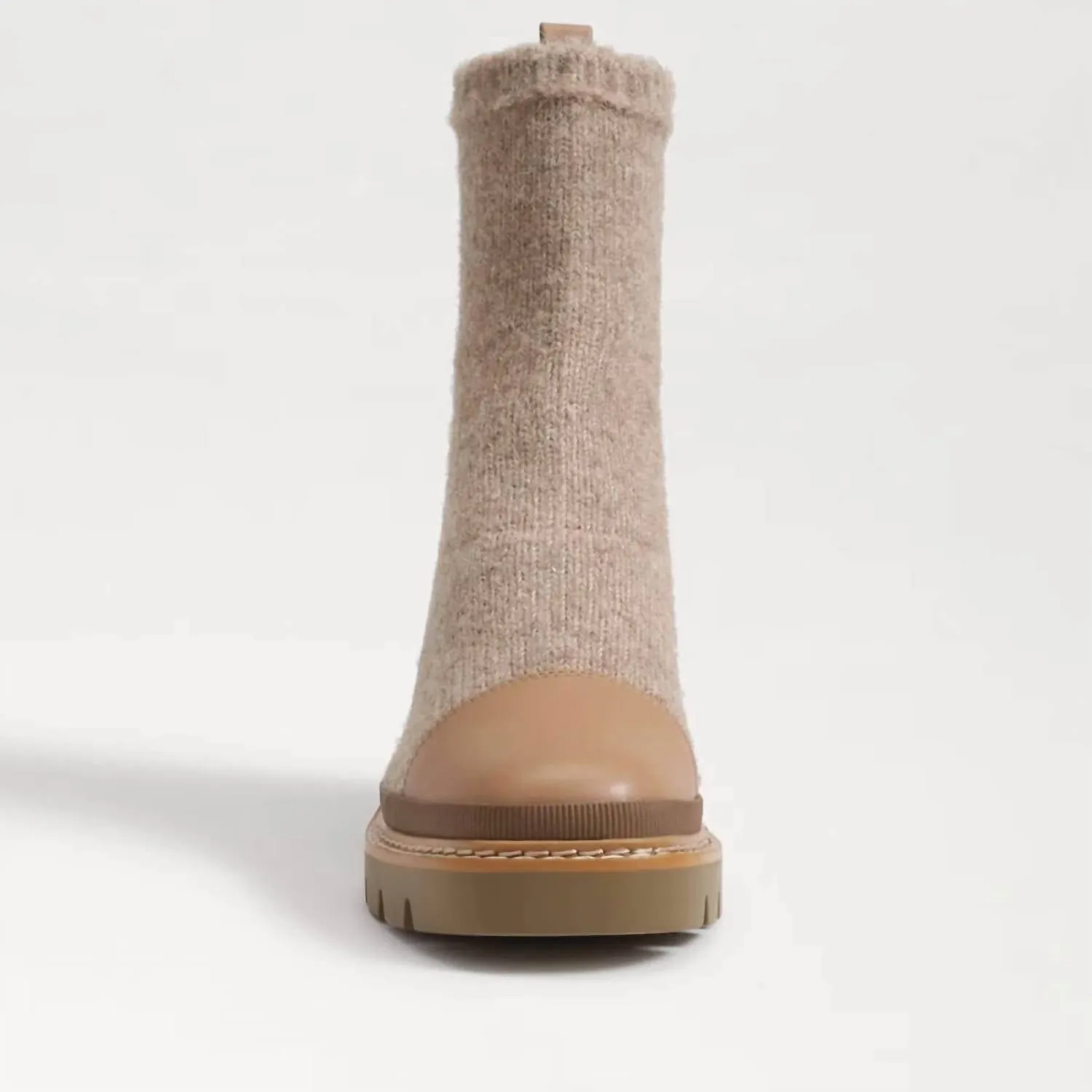Rozanna Knit Bootie In Luxe Tan
