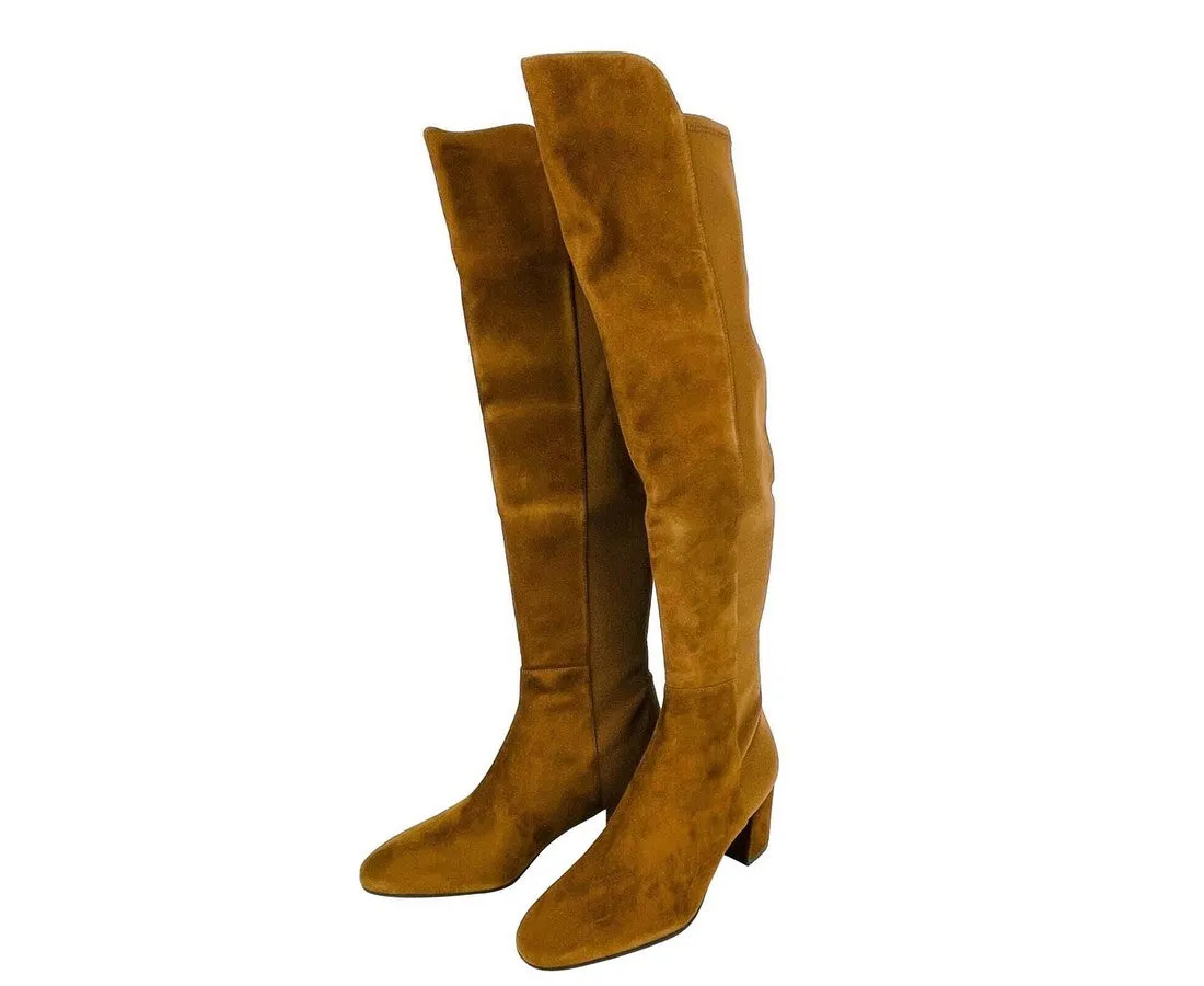 Stuart Weitzman Women's Suede Heel Knee High Boots