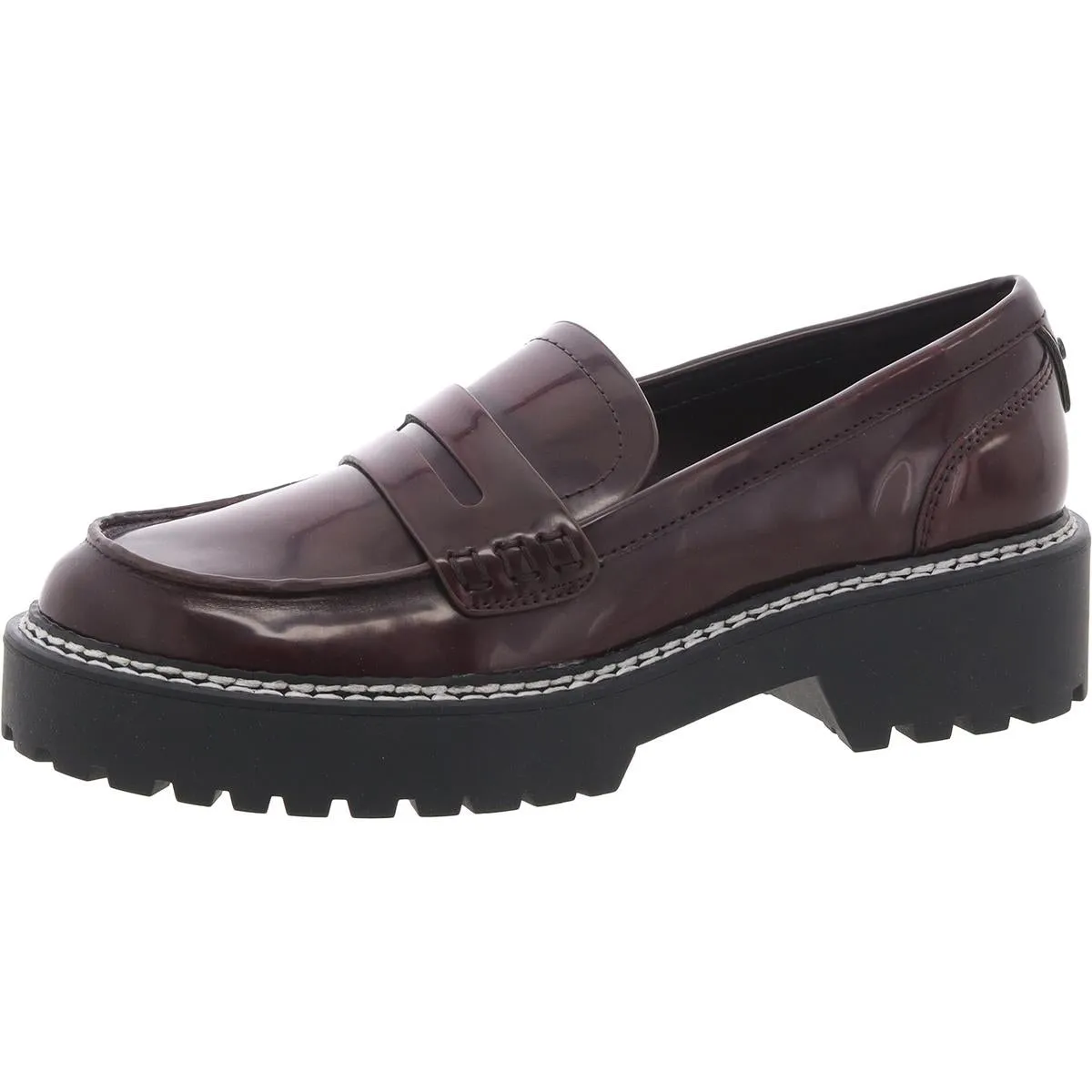 Suzie 2 Womens Patent Lug Sole Penny Loafers