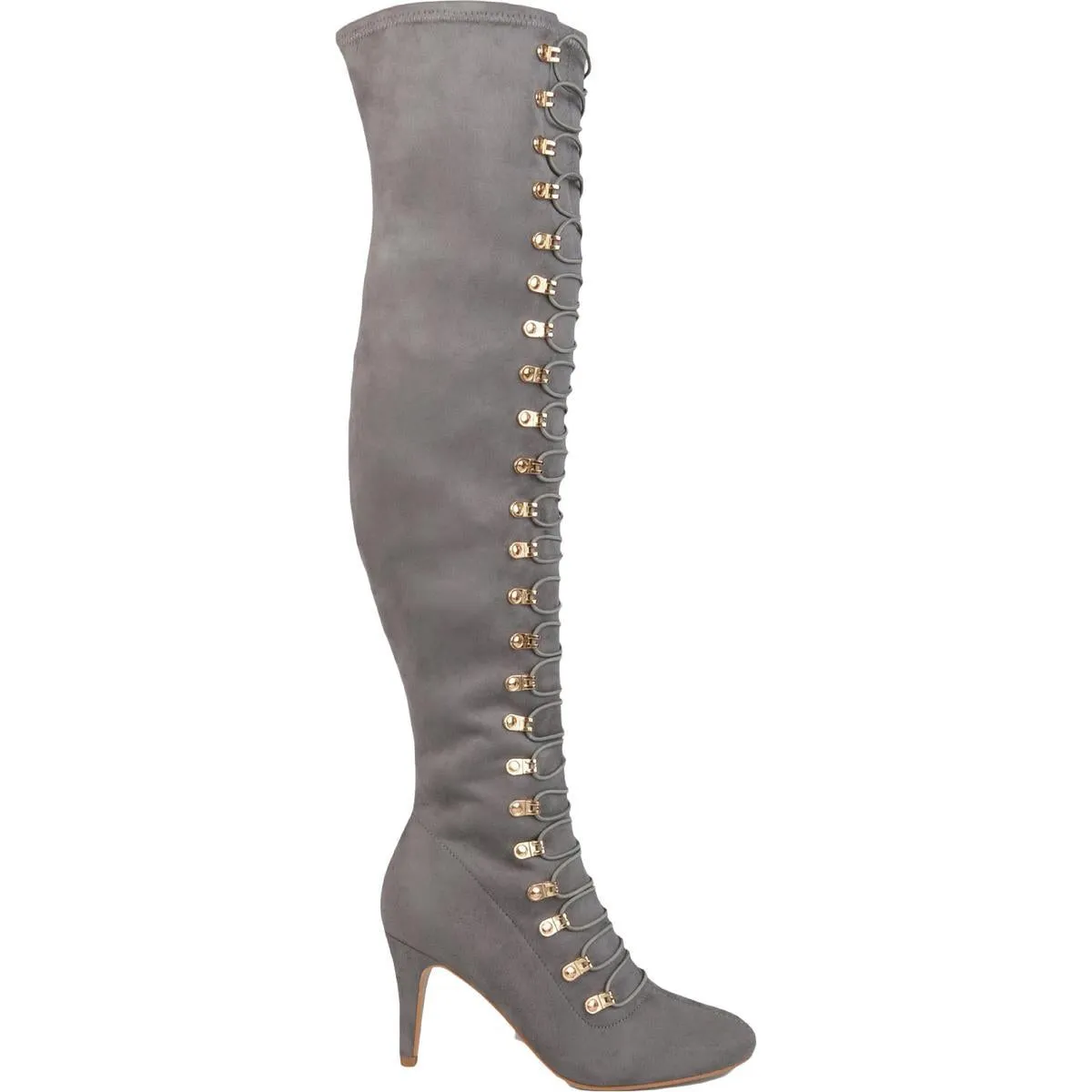 Trill Womens Faux Suede Pull On Over-The-Knee Boots