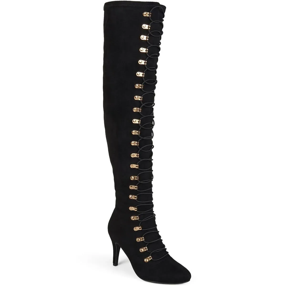 Trill Womens Faux Suede Pull On Over-The-Knee Boots