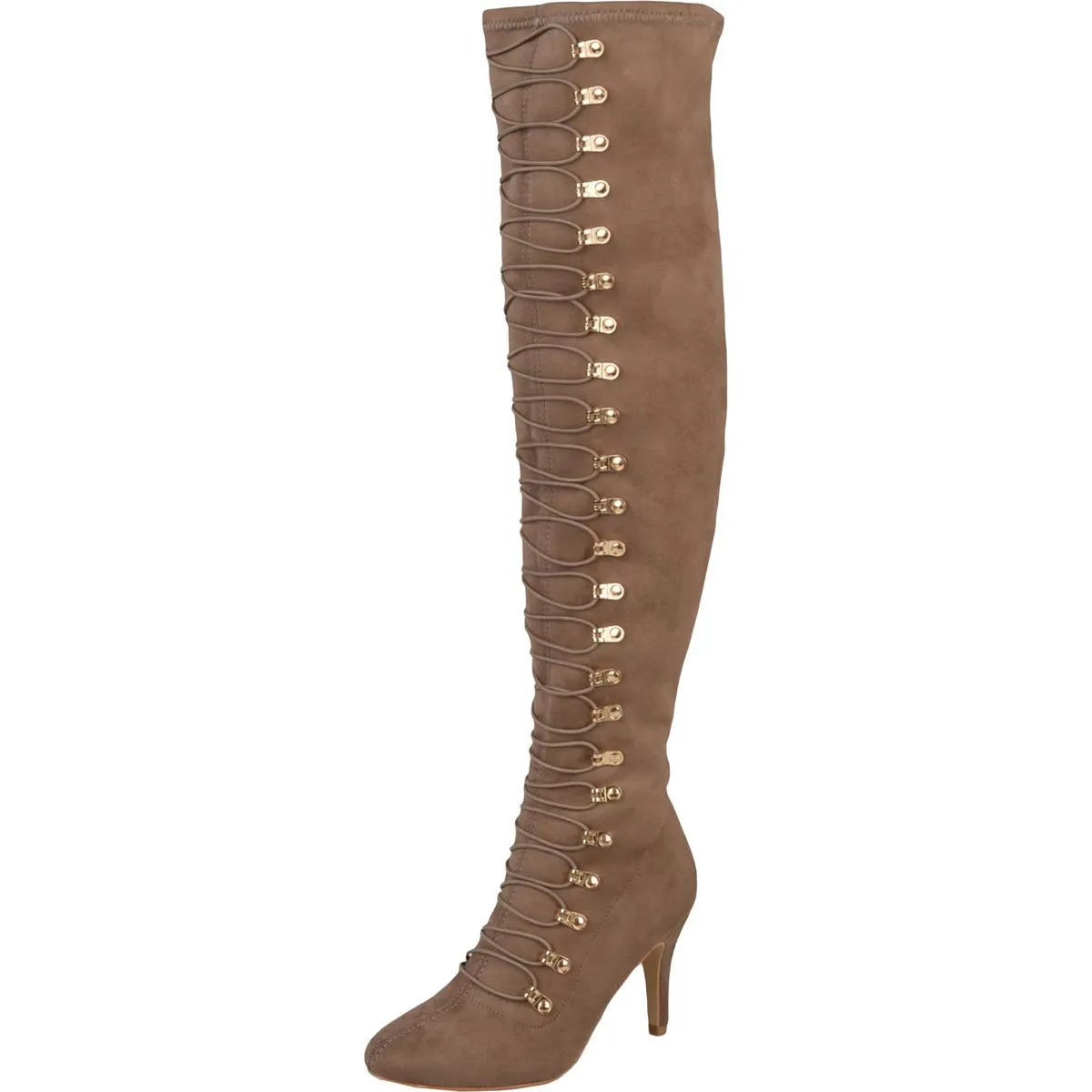 Trill Womens Faux Suede Pull On Over-The-Knee Boots