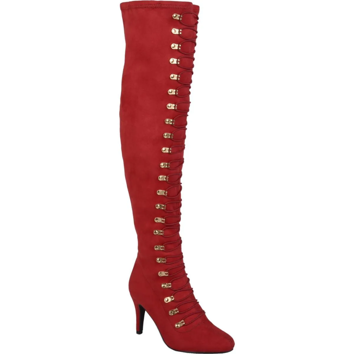 Trill Womens Faux Suede Pull On Over-The-Knee Boots