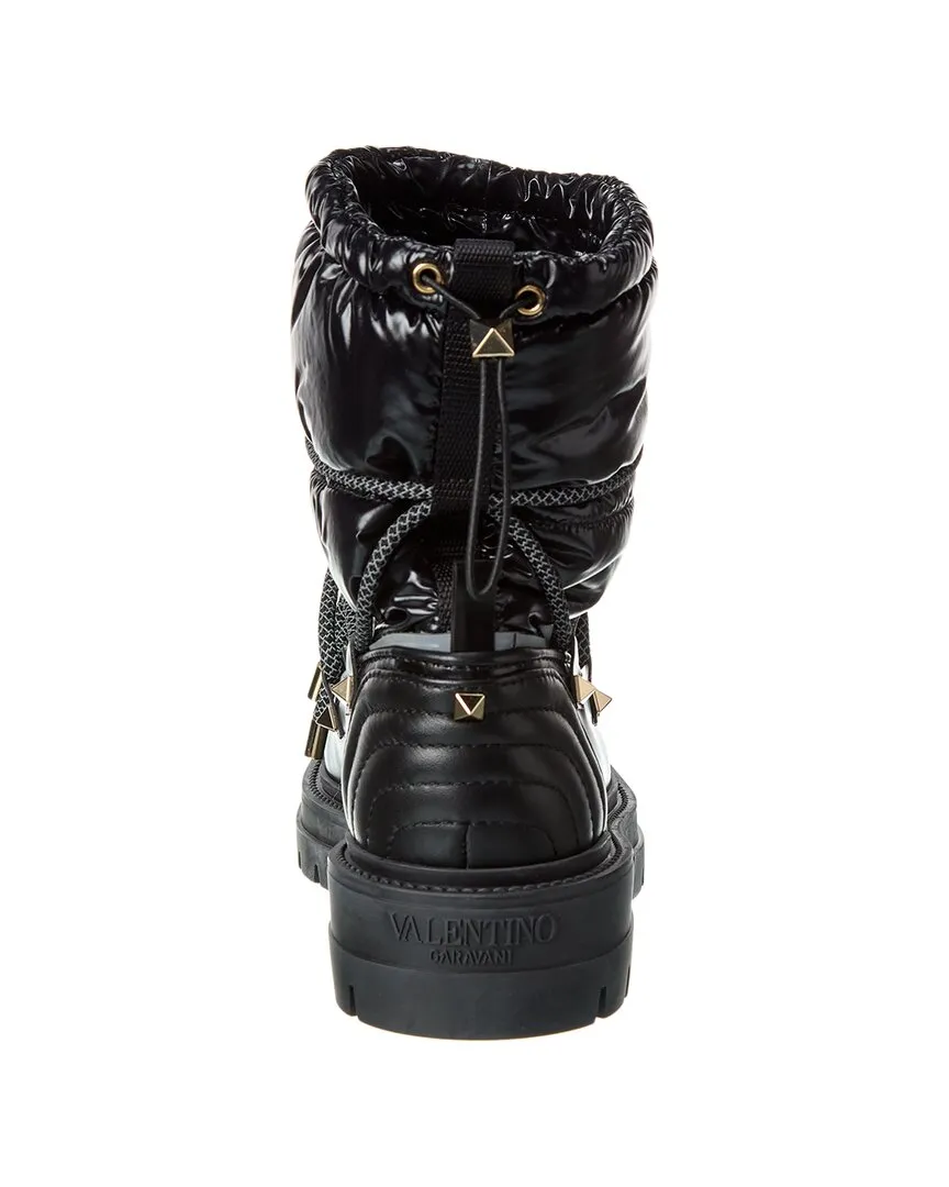 Valentino Rockstud Leather Winter Bootie