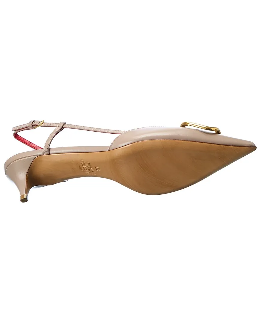 Valentino VLogo 40 Leather Slingback Pump