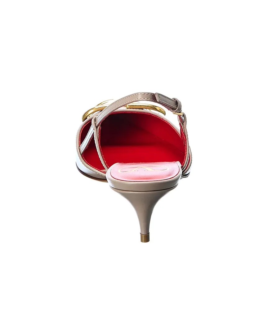 Valentino VLogo 40 Leather Slingback Pump