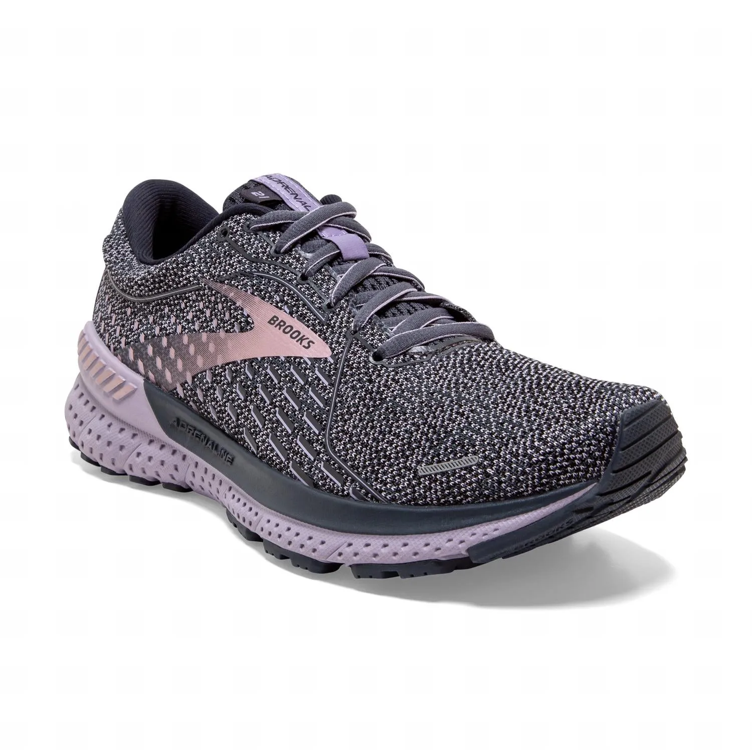 Women's Adrenaline Gts 21 Running Shoes - B/medium Width In Ombre/lavender/metallic